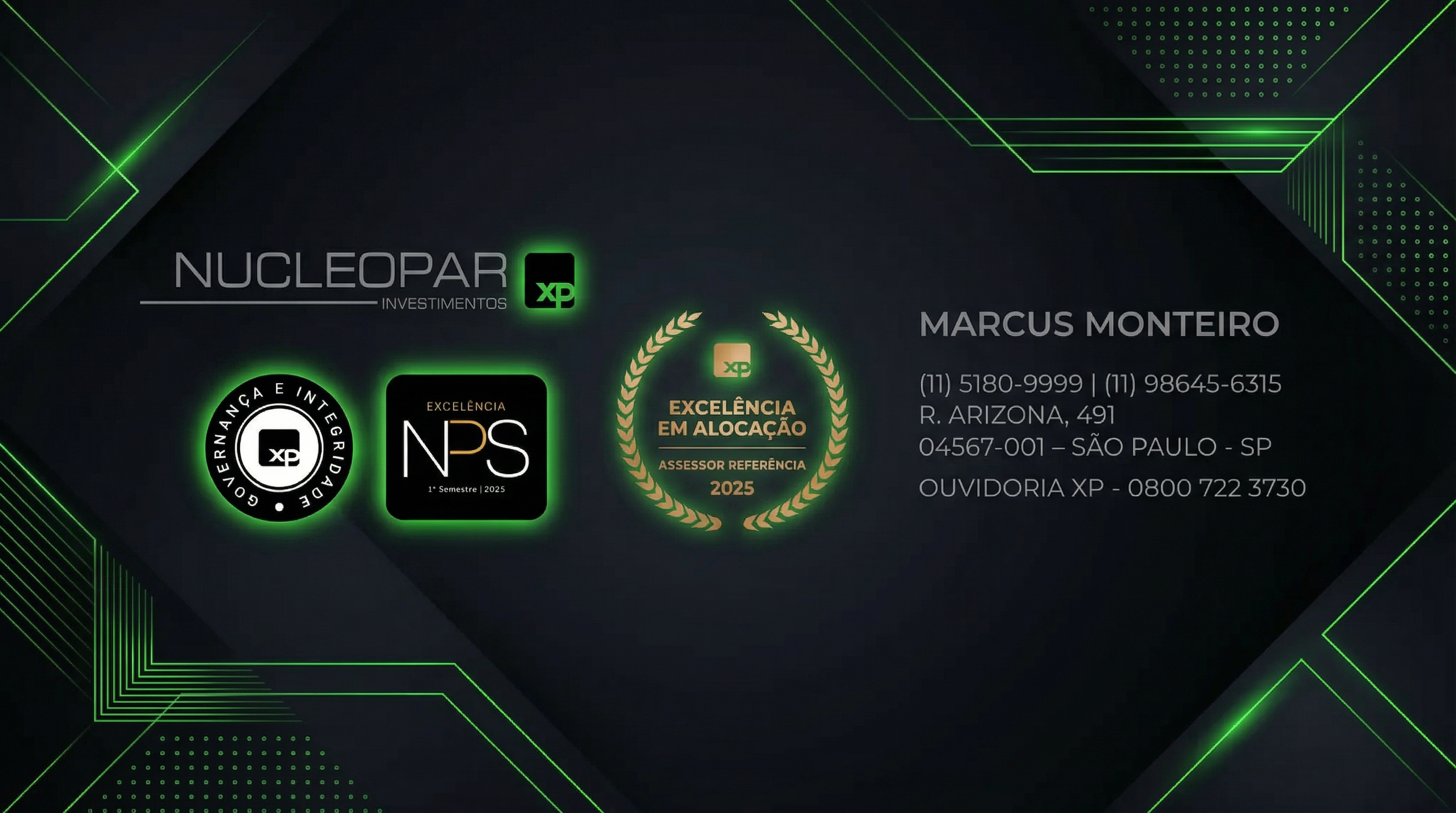 Nucleopar Investimentos - Credenciais e Certificações